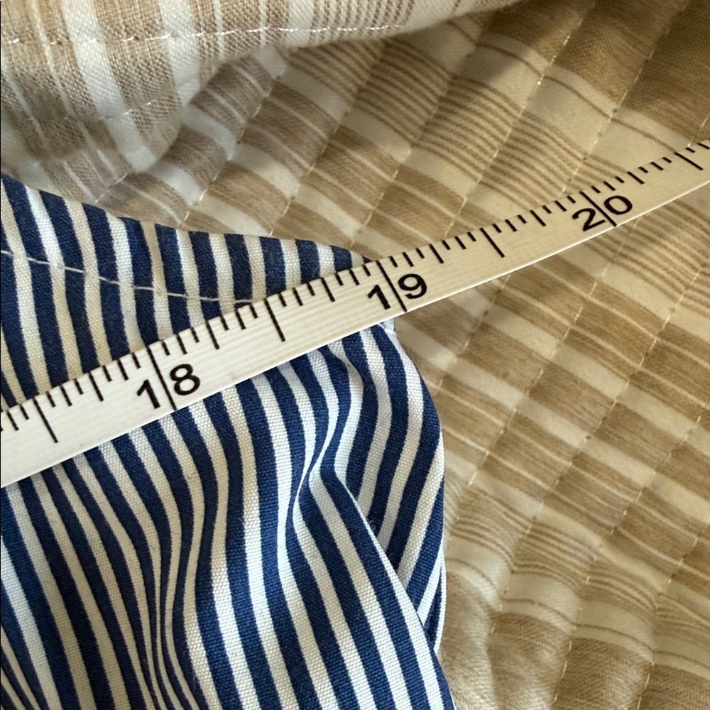 Tulip Creations Drop Waist Striped Blue Sleeveless Dress - Picture 5 of 6